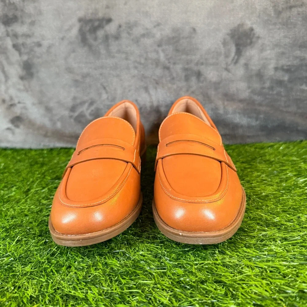 Cole Haan Haverhill Penny Loafers British Tan Leather W31769 Womens size 6.5 B